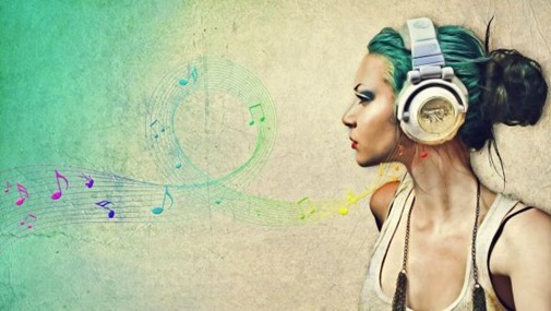 Headphones-Women-Music